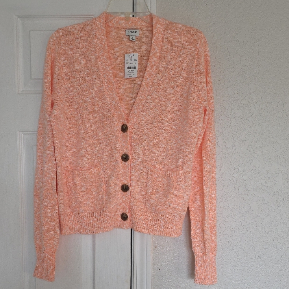 J. Crew Peach Button-Up Cardigan